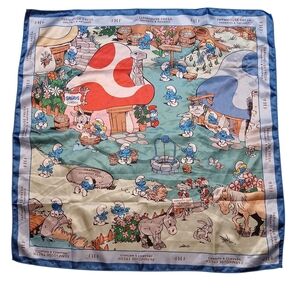 Smurfs Farmhouse Fresh Village Cartoon Scarf
